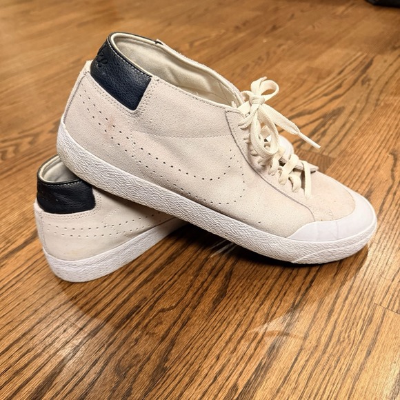 Nike SB Other - Nike SB Zoom Blazer Mid Deconstructed Suede Skate Shoes Cream White Mens